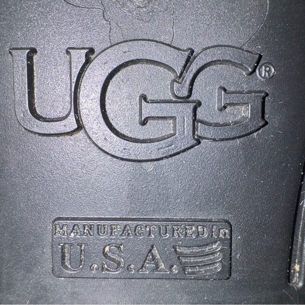 UGG Womens Black Waterproof Rain Boots Spain Made Lug Sole Size 9 - Picture 6 of 9